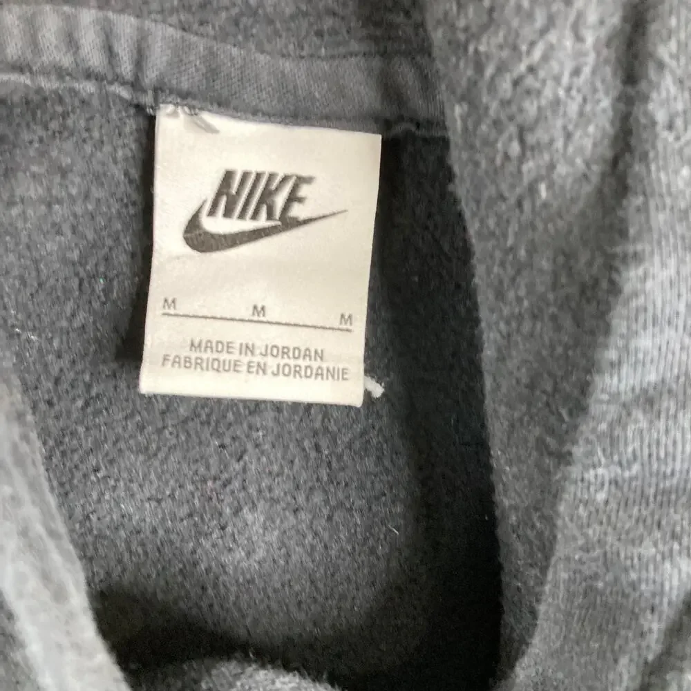 Nike Hoodie Boys M Black Swoosh Logo Pullover Athletic Sportswear‎ Sweatshirt